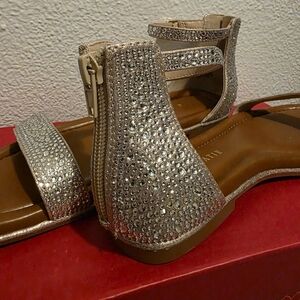 Kelly & Katie Sparkling Silver Sandals